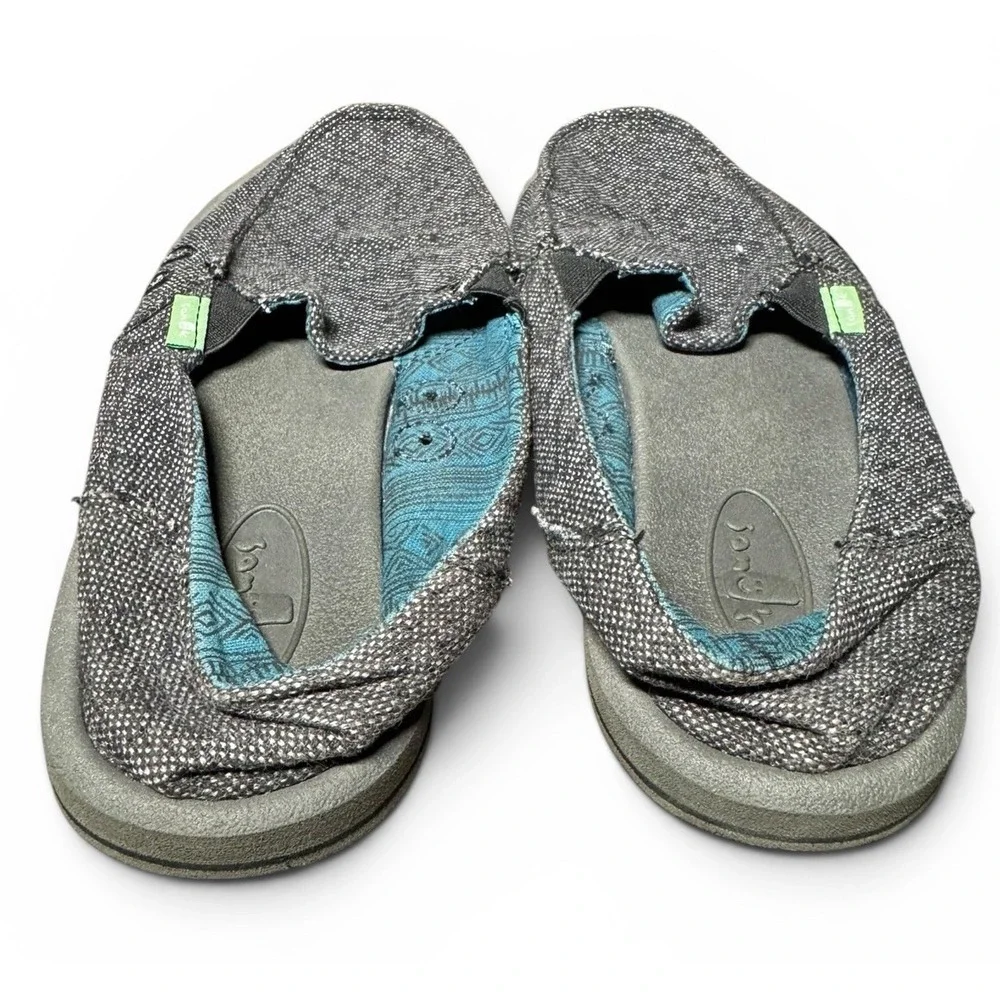 Sanuk Vagabond Sidewalk Surfers Slip On Shoes Gray Men's US 7 Casual